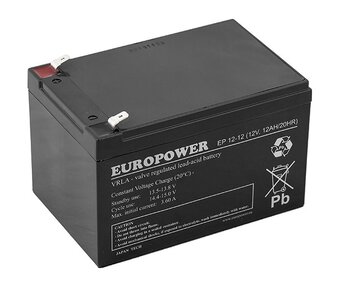 akumulator żelowy AGM Europower 12V 12Ah