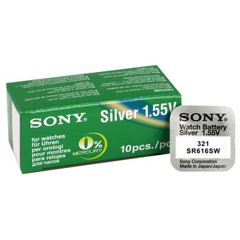 10 x bateria srebrowa mini Sony 321 / SR 616 SW