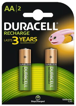 2 x akumulatorki Duracell Recharge R6/AA 1300 mAh (blister)