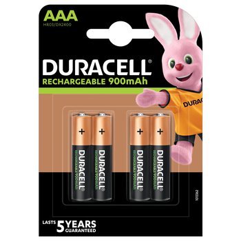 Akumulatorki Duracell Recharge R03 AAA 900mAh (blister) - 4 sztuki
