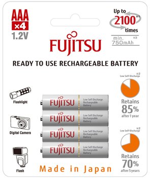 4 x akumulatorki Fujitsu HR-4UTCEX R03/AAA 800mAh