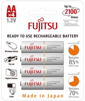 4 x akumulatorki Fujitsu R6/AA 2000mAh HR-3UTCEX