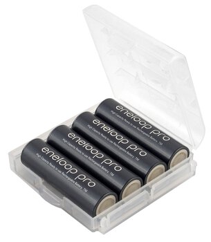 4 x akumulatorki Panasonic Eneloop PRO R6 AA 2500mAh BK-3HCDE (solidny pojemnik)