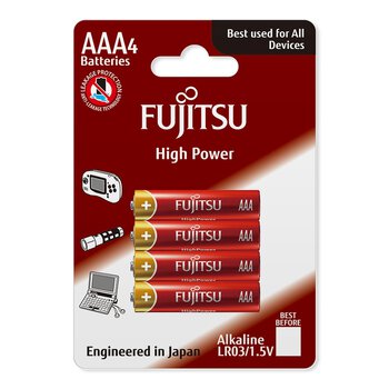 4 x bateria alkaliczna Fujitsu High Power LR03 AAA blister