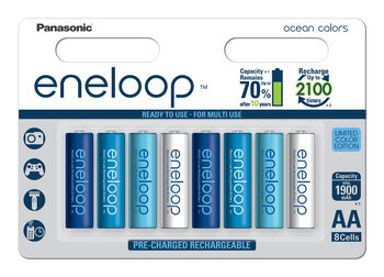 8 x akumulatorki Panasonic Eneloop Ocean Colors R6/AA 2000mAh (blister)