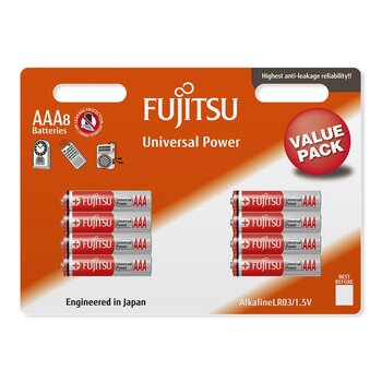 8 x bateria alkaliczna Fujitsu Universal Power LR03 AAA blister