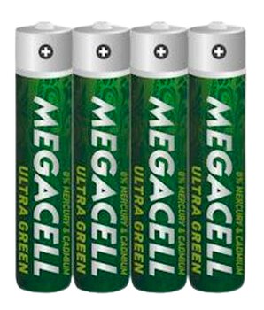 Bateria cynkowo-węglowa Megacell Ultra Green R03 AAA (blister) - 4 sztuki