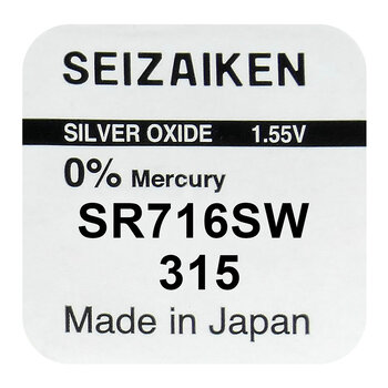 bateria srebrowa mini Seizaiken / SEIKO 315 / SR716SW / SR67