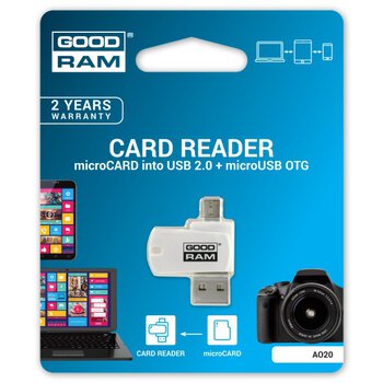 Czytnik kart microSD Goodram A020 USB 2.0 + microUSB OTG