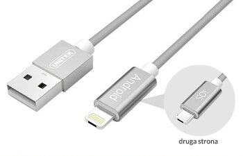 kabel hybrydowy 2w1 Lightning / micro USB 150cm Unitek Y-C4023GY