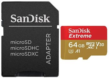 karta pamięci SanDisk microSDXC 64GB Extreme 667x 100MB/s UHS-I U3 V30 A1