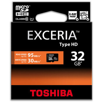 karta pamięci Toshiba microSDHC 32GB Exceria Type HD ( 30 / 95 MB/s ) class 10 UHS-I