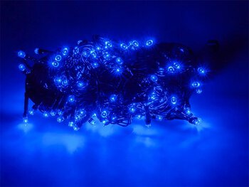 Lampki choinkowe LED 100szt 8m niebieskie