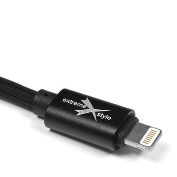 silikonowy kabel USB - Apple Lightning / iPhone eXtreme czarny 100cm