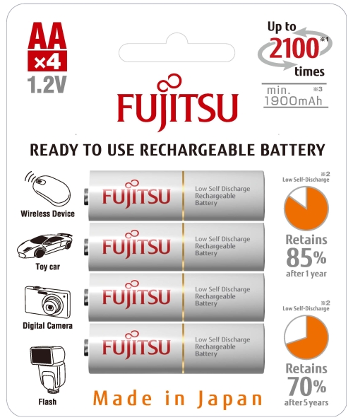 4 x akumulatorki Fujitsu R6/AA 2000mAh HR-3UTCEX 4 x akumulatorki Fujitsu R6/AA 2000mAh HR-3UTCEX