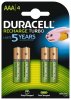 4 x Duracell Recharge Turbo R03 AAA 850 mAh (blister) 4 x Duracell Recharge Turbo R03 AAA 850 mAh (blister)