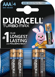 4 x bateria alkaliczna Duracell Duralock Turbo Max LR03 AAA (blister) 4 x bateria alkaliczna Duracell Duralock Turbo Max LR03 AAA (blister)