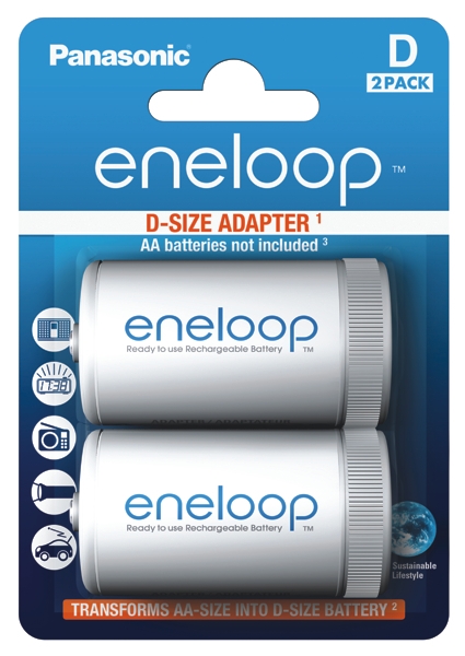 2 x Adaptor eneloop R20/D (z R6 AA na R20) 2BL 2 x Adaptor eneloop R20/D (z R6 AA na R20) 2BL