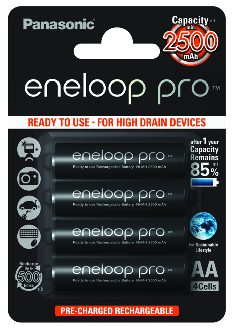4 x akumulatorki Panasonic Eneloop PRO R6 AA 2550mAh BK-3HCDE/4BE (blister) 4 x akumulatorki Panasonic Eneloop PRO R6 AA 2550mAh BK-3HCDE/4BE (blister)