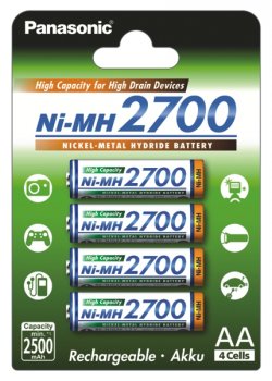 4 x akumulatorki Panasonic R6 AA Ni-MH 2700mAh (blister) 4 x akumulatorki Panasonic R6 AA Ni-MH 2700mAh (blister)