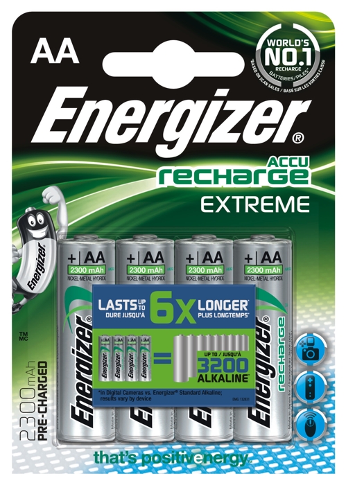 4 x akumulatorki Energizer R6/AA Ni-MH 2300mAh Extreme 4 x akumulatorki Energizer R6/AA Ni-MH 2300mAh Extreme