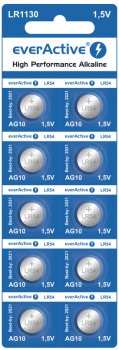 10x bateria alkaliczna mini everActive G10 LR1130 LR54 10x bateria alkaliczna mini everActive G10 LR1130 LR54
