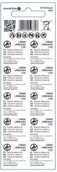 10x bateria alkaliczna mini everActive G4 LR626 LR66 10x bateria alkaliczna mini everActive G4 LR626 LR66