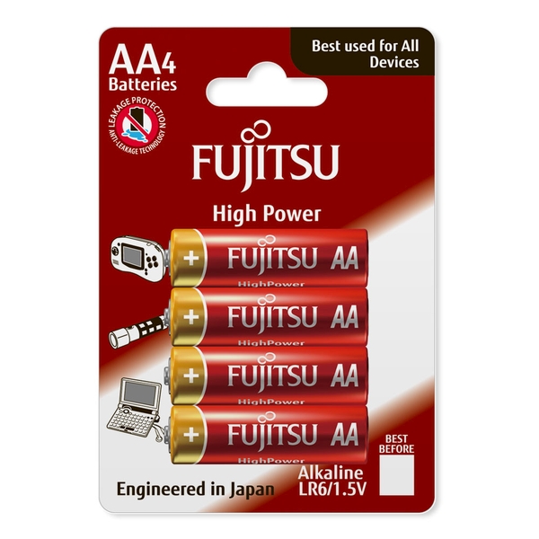 4 x bateria alkaliczna Fujitsu High Power LR6 AA blister 4 x bateria alkaliczna Fujitsu High Power LR6 AA blister