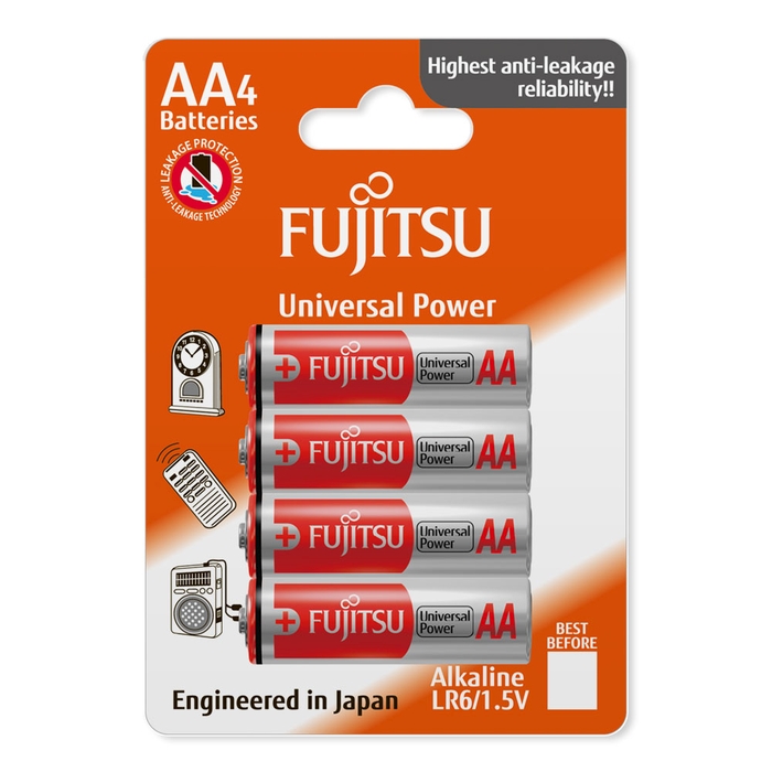 4 x bateria alkaliczna Fujitsu Universal Power LR6 AA blister 4 x bateria alkaliczna Fujitsu Universal Power LR6 AA blister