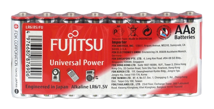 8 x bateria alkaliczna Fujitsu Universal Power LR6 AA 8 x bateria alkaliczna Fujitsu Universal Power LR6 AA