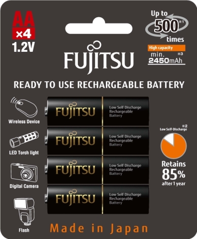 4 x akumulatorki Fujitsu BLACK R6/AA 2550mAh HR-3UTHC 4 x akumulatorki Fujitsu BLACK R6/AA 2550mAh HR-3UTHC