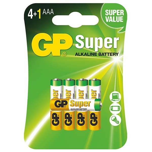 5 x bateria alkaliczna GP Super Alkaline LR03/AAA 5 x bateria alkaliczna GP Super Alkaline LR03/AAA