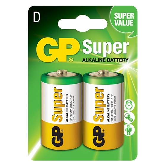 2 x bateria alkaliczna GP Super Alkaline LR20/D 2 x bateria alkaliczna GP Super Alkaline LR20/D