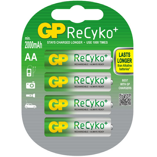 4 x akumulatorki R6/AA GP ReCyko+ 2000mAh 4 x akumulatorki R6/AA GP ReCyko+ 2000mAh