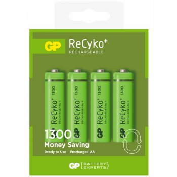 4 x akumulatorki R6/AA GP ReCyko+ 1300 Series 1300mAh 4 x akumulatorki R6/AA GP ReCyko+ 1300 Series 1300mAh
