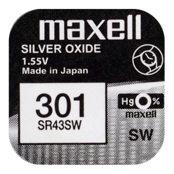 bateria srebrowa mini Maxell 301 / 386 / SR 43 / 186 bateria srebrowa mini Maxell 301 / 386 / SR 43 / 186