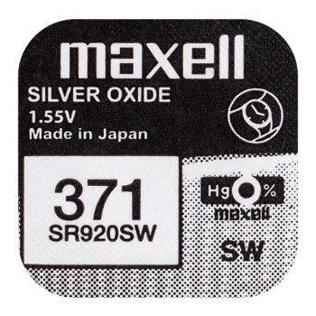 bateria srebrowa mini Maxell 371 / 370 / SR 920 SW / G6 bateria srebrowa mini Maxell 371 / 370 / SR 920 SW / G6