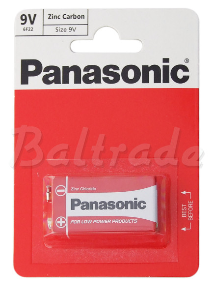 bateria cynkowo-węglowa Panasonic 6F22 (blister) bateria cynkowo-węglowa Panasonic 6F22 (blister)