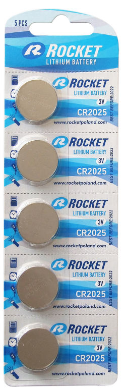 5 x bateria litowa Rocket CR2025 5 x bateria litowa Rocket CR2025