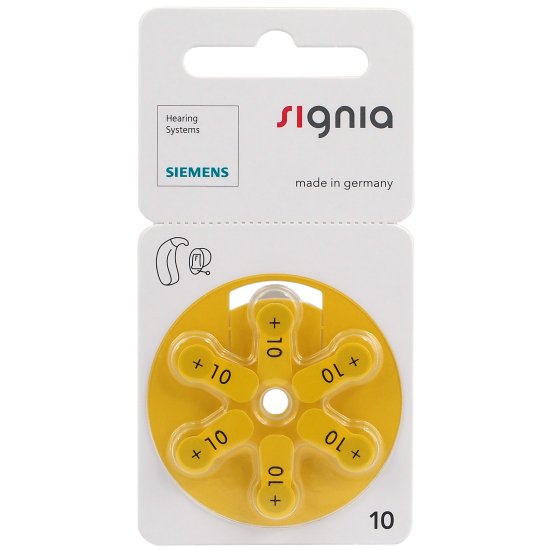6 x baterie do aparatów słuchowych Siemens Signia 10 MF 6 x baterie do aparatów słuchowych Siemens Signia 10 MF