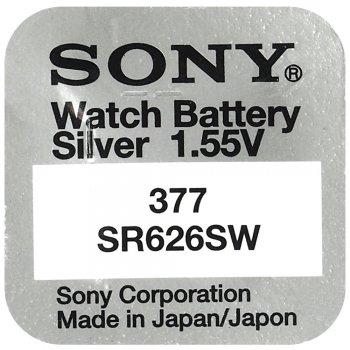 10 x bateria srebrowa mini Sony 377 / 376 / SR 626 SW / G4 10 x bateria srebrowa mini Sony 377 / 376 / SR 626 SW / G4