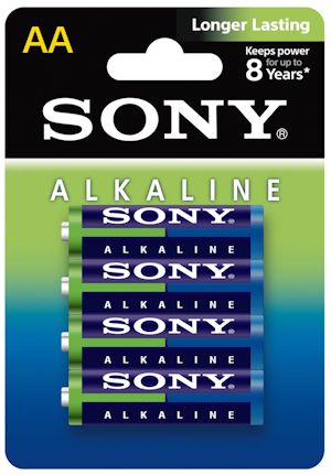 4 x SONY Blue Alkaline LR6/AA 4 x SONY Blue Alkaline LR6/AA