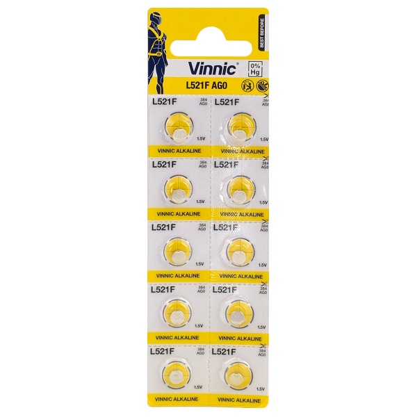 bateria alkaliczna mini Vinnic G0 / AG0 / L521 bateria alkaliczna mini Vinnic G0 / AG0 / L521