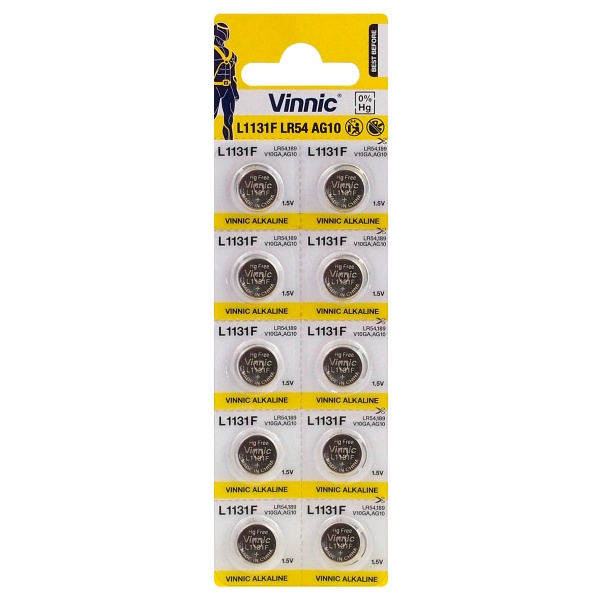 10 x bateria alkaliczna mini Vinnic G10 10 x bateria alkaliczna mini Vinnic G10