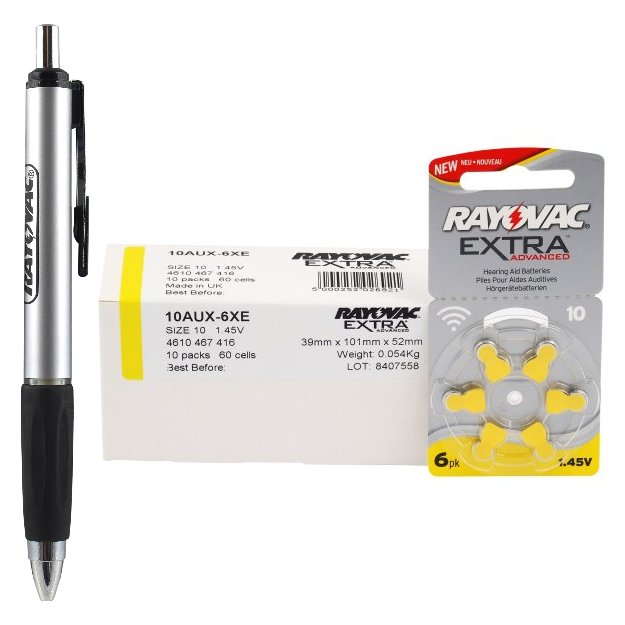60 x baterie do aparatów słuchowych Rayovac Extra Advanced 10 + magnetyczny chwytak do baterii Rayovac 60 x baterie do aparatów słuchowych Rayovac Extra Advanced 10 + magnetyczny chwytak do baterii Rayovac