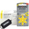 60 x baterie słuchowe Rayovac Extra Advanced 10 + zasobnik na baterie Rayovac