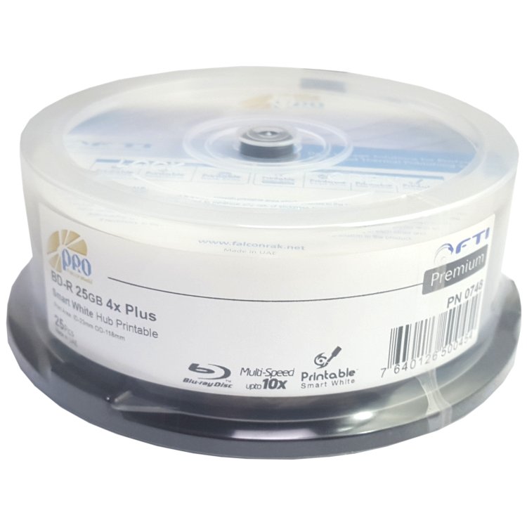 Płyty Blu-Ray BD-R 25GB 4x Falcon 0748 PRINTABLE cake 25 Płyty Blu-Ray BD-R 25GB 4x Falcon 0748 PRINTABLE cake 25