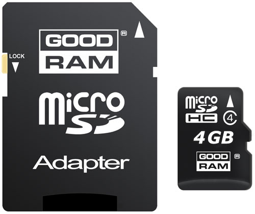 karta pamięci microSDHC GOODRAM 4GB karta pamięci microSDHC GOODRAM 4GB