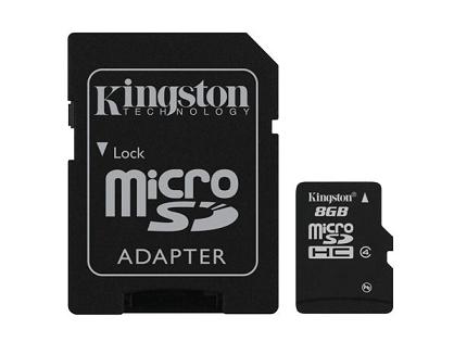 karta pamięci Kingston microSDHC 8GB + adapter SD karta pamięci Kingston microSDHC 8GB + adapter SD