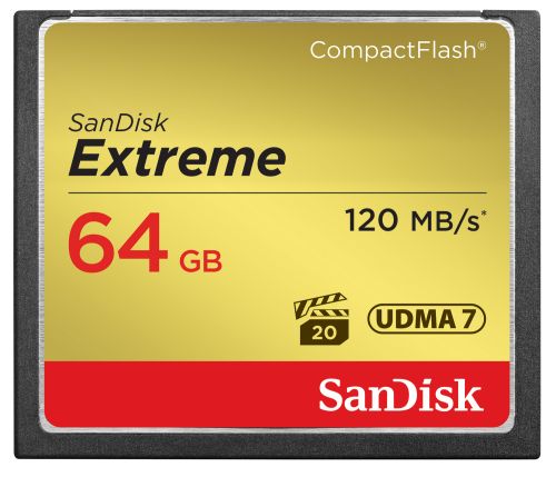 Karta pamięci SanDisk Compact Flash Extreme 64GB (CF) 120MB/s 800x Karta pamięci SanDisk Compact Flash Extreme 64GB (CF) 120MB/s 800x